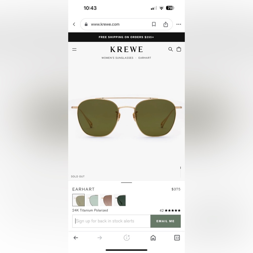 Krewe sunglasses